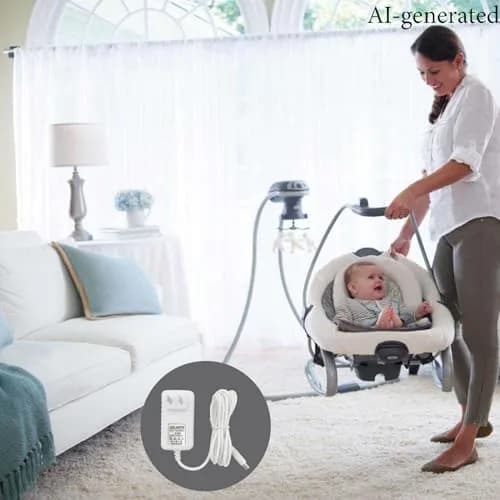 PDEEY 5V Baby Swing Power Cord | Compatible for Graco & Nova Baby Swing, 6ft Cable, 5V 1-2A Output, No LED Indicator thumbnail 6