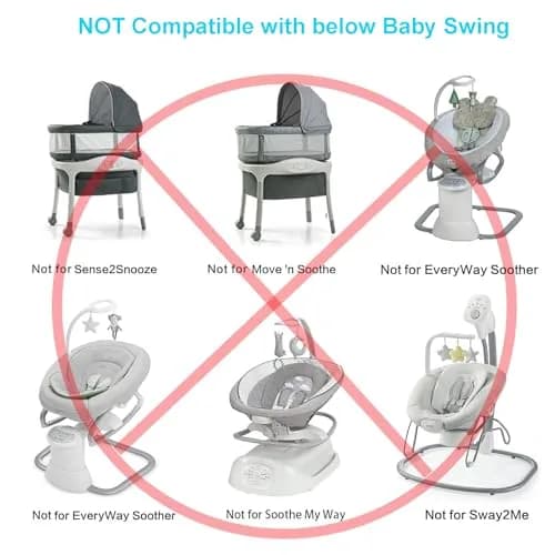 PDEEY 5V Baby Swing Power Cord | Compatible for Graco & Nova Baby Swing, 6ft Cable, 5V 1-2A Output, No LED Indicator thumbnail 3