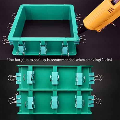 DecorRom Adjustable Mold Housing Kit for Silicone Mold Making | Reusable Craft Frame with Free Combination (70-120 chars) thumbnail 7