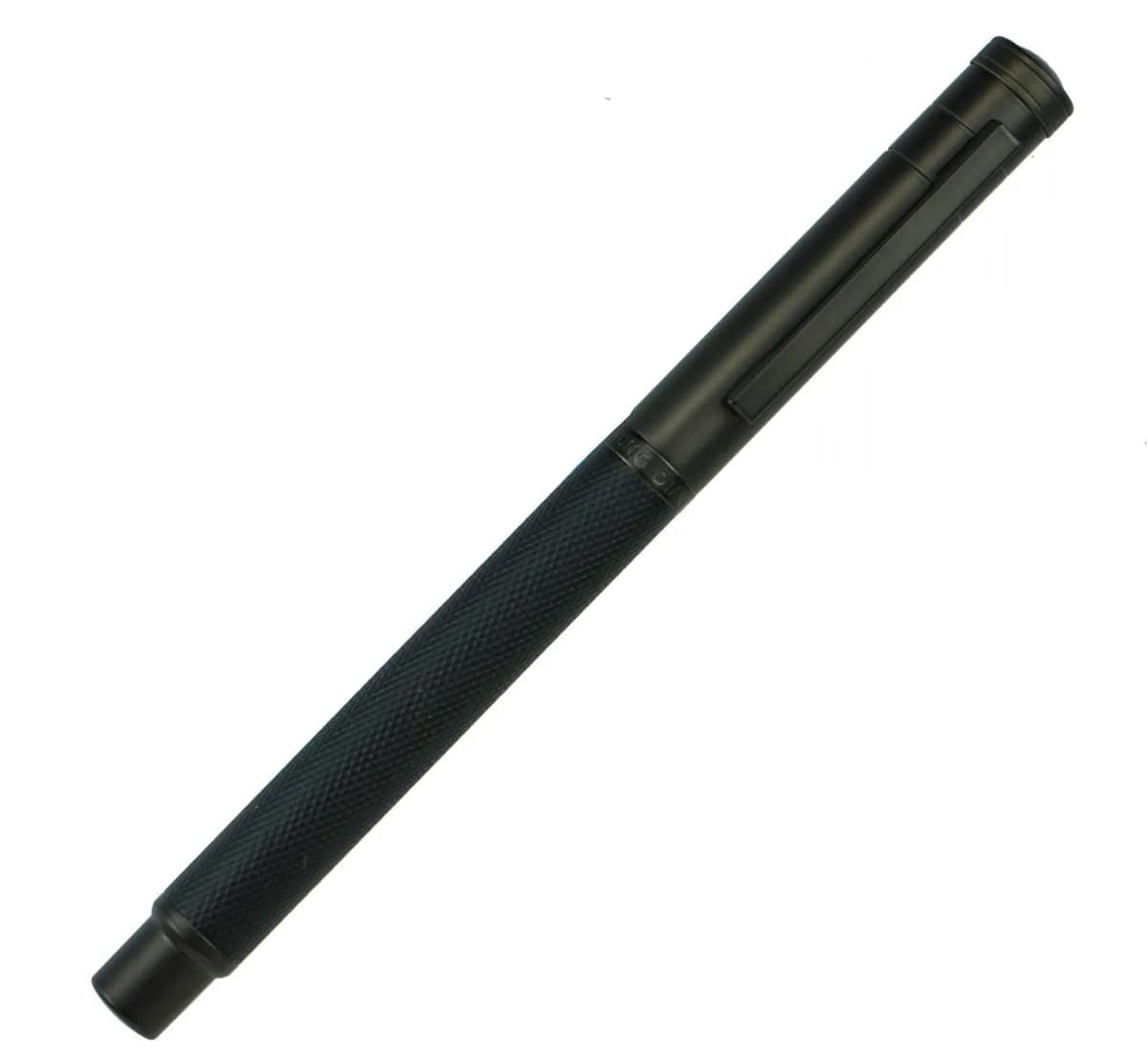 erofa Black Fountain Pen with Medium Nib and Bamboo Clip, Silver Aluminum Alloy Writing Pen 135mm - view 4
