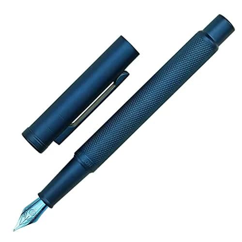 erofa Forest Fountain Pen Dark Blue Tree Texture Medium Nib 13.8cm (5.43in) | Smooth Ink Flow Writing Instrument thumbnail 3