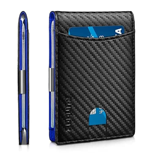 RUNBOX Slim Money Clip Wallets for Men and Teen Boys RFID Blocking 11 Card Holder Small Leather Bifold thumbnail 1