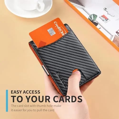 RUNBOX Slim Money Clip Wallets for Men and Teen Boys RFID Blocking 11 Card Holder Small Leather Bifold Gift Box thumbnail 4