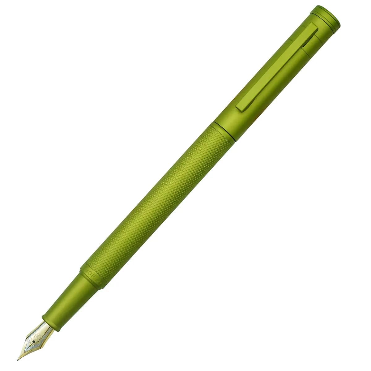 erofa Green Fountain Pen with M Nib and Bamboo Clip, Silver Aluminum Alloy Writing Pen (0.7mm) - view 3