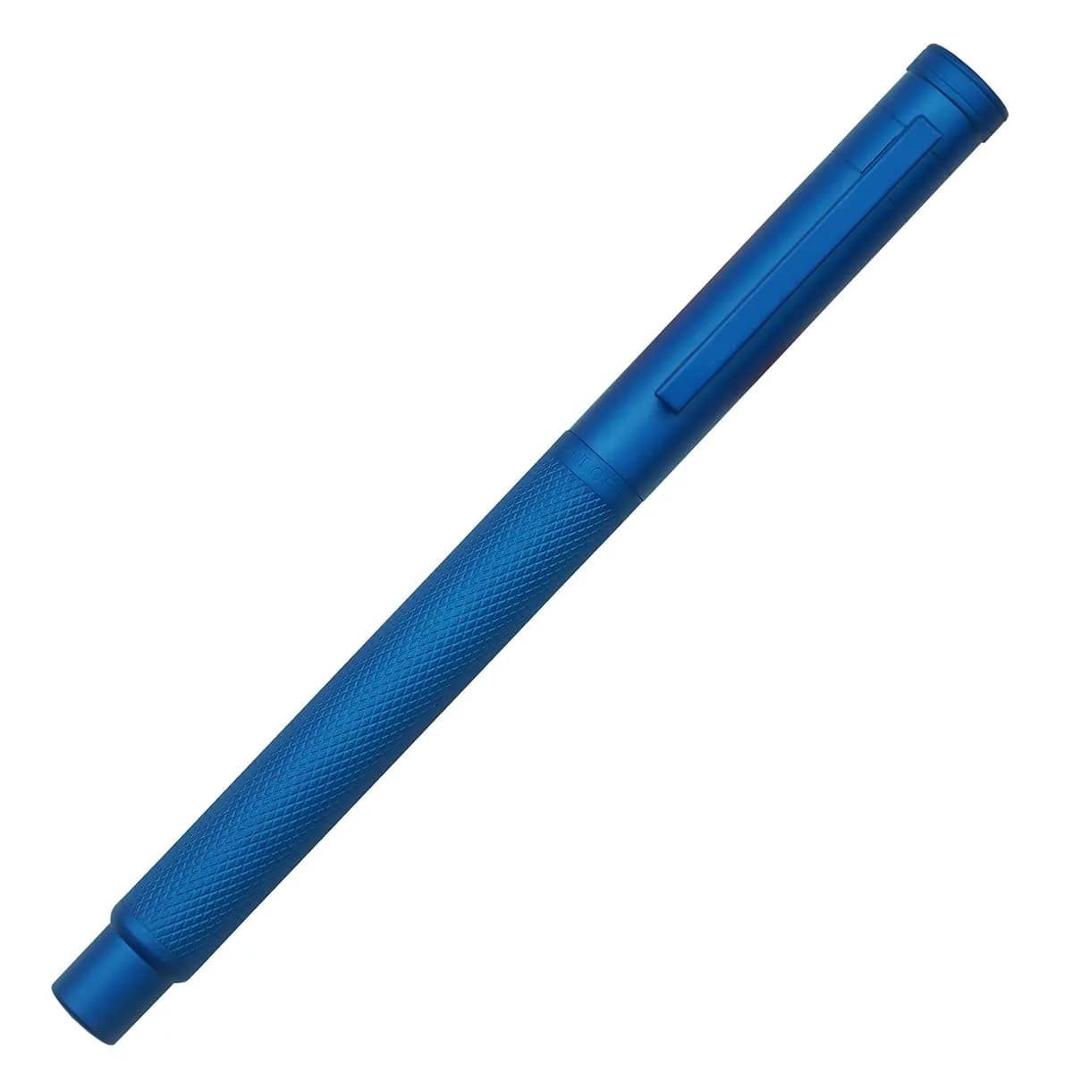 erofa Sky Blue M Nib Fountain Pen with Bamboo Clip, Silver Aluminum Alloy Writing Pen 135mm - view 3