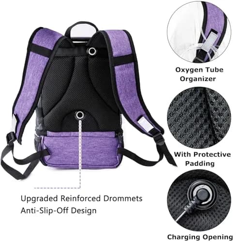 BAGSFY Oxygen Concentrator Backpack for Inogen One G5, G3, Rove 6 | Lightweight Carrying Bag for Accessories & Battery thumbnail 4
