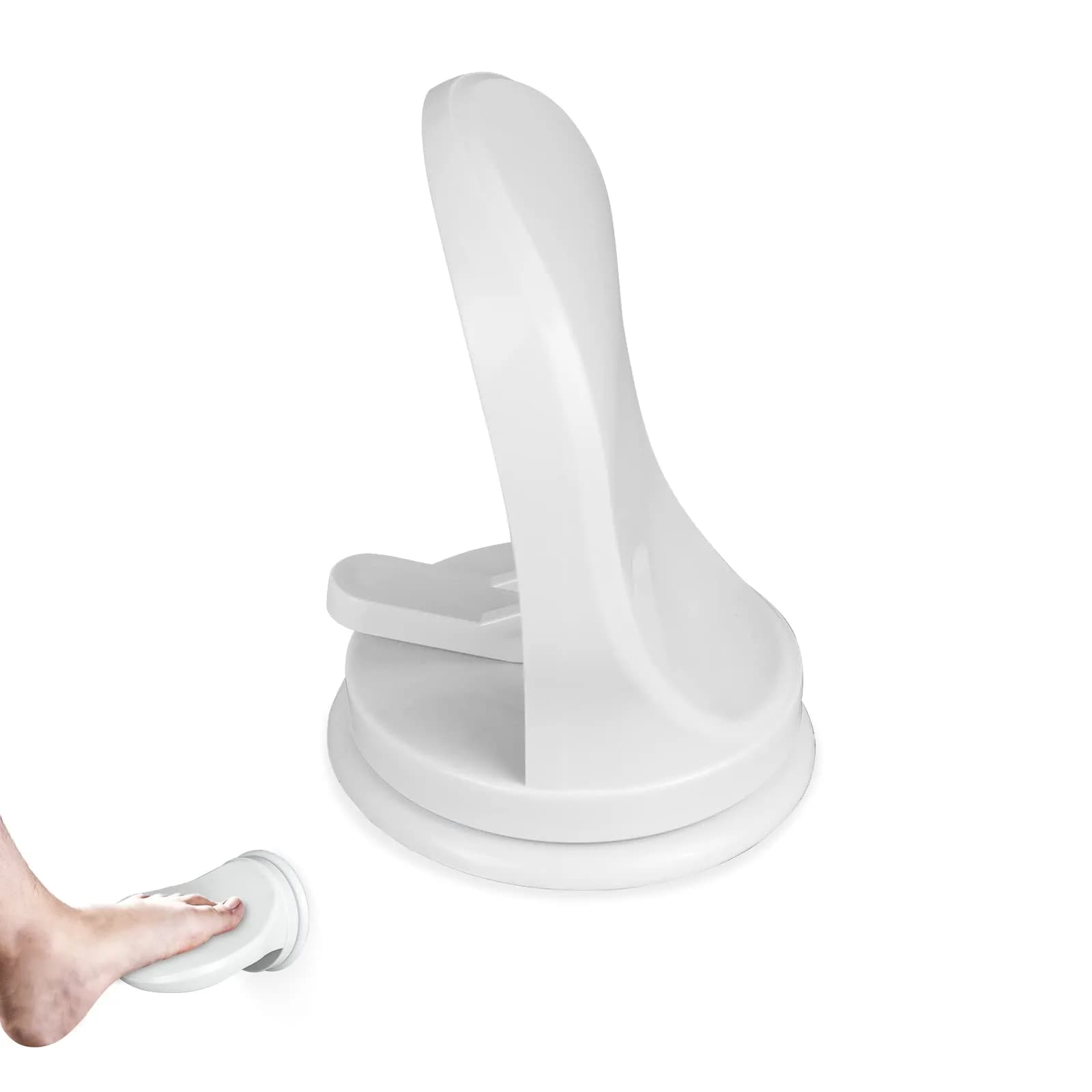 Andiker Shower Foot Rest | Bathroom Pedal with Suction Cup for Legs & Shaving (White) | No Drilling - main product image