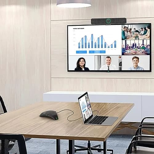RayBit USB Speakerphone with Dual Hub, Omnidirectional Microphone & Speaker 310g (0.68 lb) | Conference Room Audio for 8-10 People thumbnail 4