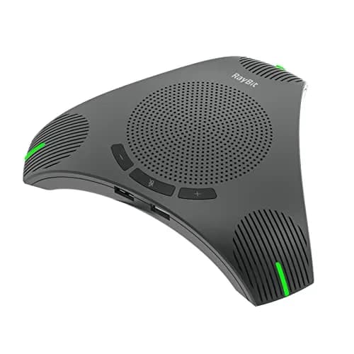RayBit USB Speakerphone with Dual Hub, Omnidirectional Microphone & Speaker 310g (0.68 lb) | Conference Room Audio for 8-10 People thumbnail 1