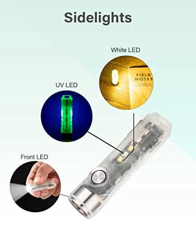 RovyVon Aurora A5 Mini Rechargeable Keychain Flashlight 650 Lumens | Glow-in-Dark Housing & USB-C Fast Charge thumbnail 4