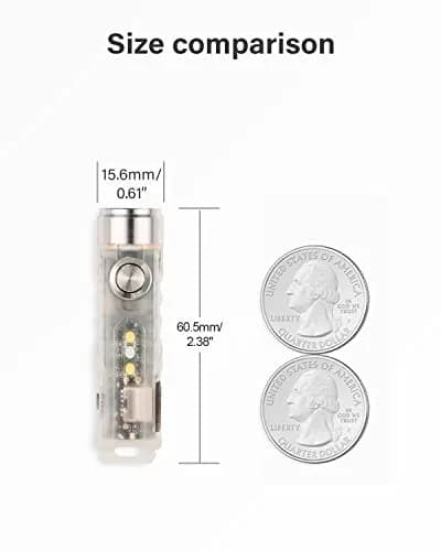 RovyVon Aurora A5 Mini Rechargeable Keychain Flashlight 650 Lumens | Glow-in-Dark Housing & USB-C Fast Charge thumbnail 2