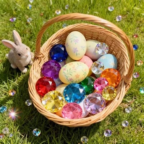 NLR FUN Kids Diamond Toy Set 20 pcs (1.58in Each) | Acrylic Gem Party Favors for Treasure Hunts & Pool Games thumbnail 6