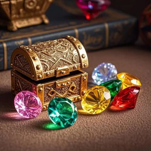 NLR FUN Kids Diamond Toy Set 20 pcs (1.58in Each) | Acrylic Gem Party Favors for Treasure Hunts & Pool Games thumbnail 8