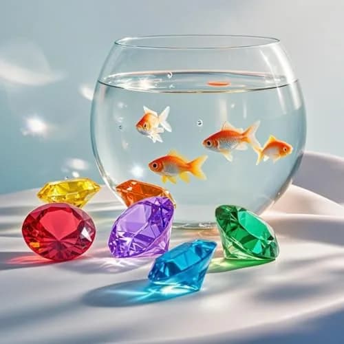 NLR FUN Kids Diamond Toy Set 20 pcs (1.58in Each) | Acrylic Gem Party Favors for Treasure Hunts & Pool Games thumbnail 9