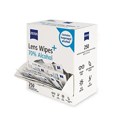 ZEISS Pre-Moistened Lens Cleaning Wipes with 70% Alcohol, 250 Count | Streak-Free Clarity for Optics thumbnail 4