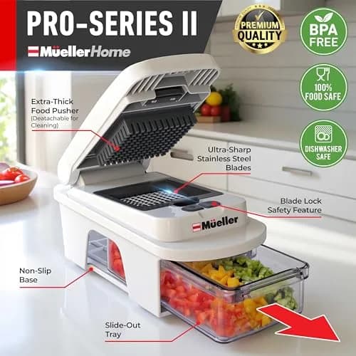 JANSKA Pro-Series All-in-One 12 Blade Mandoline Slicer & Spiralizer | 1.34 kg (2.92 lb) thumbnail 2