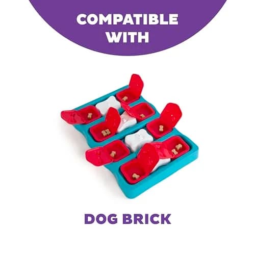 Outward Hound Nina Ottosson Extra Doors for Dog Brick Interactive Dog Puzzle - 5 Pack, Red | Replacement Parts for Dog Enrichment Toys thumbnail 3
