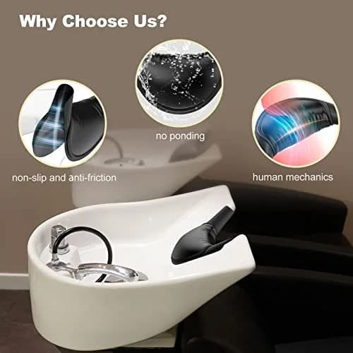 AISEELY Salon Shampoo Bowl Neck Rest Cushion with Silicone Gel Pad & Soft Foam Interior | Ergonomic Comfort for Hair Washing thumbnail 4