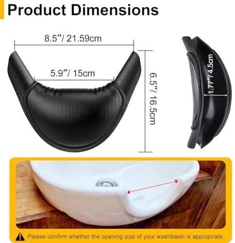 AISEELY Salon Shampoo Bowl Neck Rest Cushion with Silicone Gel Pad & Soft Foam Interior | Ergonomic Comfort for Hair Washing thumbnail 3