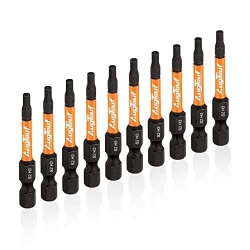 toolant 3mm Impact Hex Head Allen Wrench Drill Bits Set, 10pcs, 2" (5.08 cm) Long | Precision CNC Machined S2 Steel with Magnetism thumbnail 1