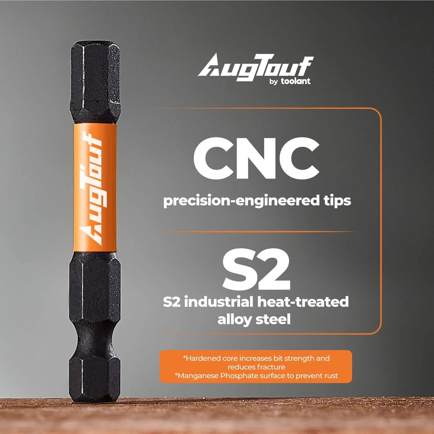 toolant 3mm Impact Hex Head Allen Wrench Drill Bits Set, 10pcs, 2" (5.08 cm) Long | Precision CNC Machined S2 Steel with Magnetism - view 3