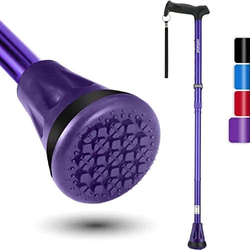 rehand Foldable & Adjustable Walking Cane with All-Terrain Tip and Travel Bag | 78cm-96cm Height Range thumbnail 1