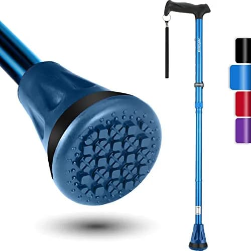 REHAND Foldable & Adjustable Walking Cane with All-Terrain Tip and Travel Bag | 78cm-96cm (2'7"-3'2") thumbnail 1
