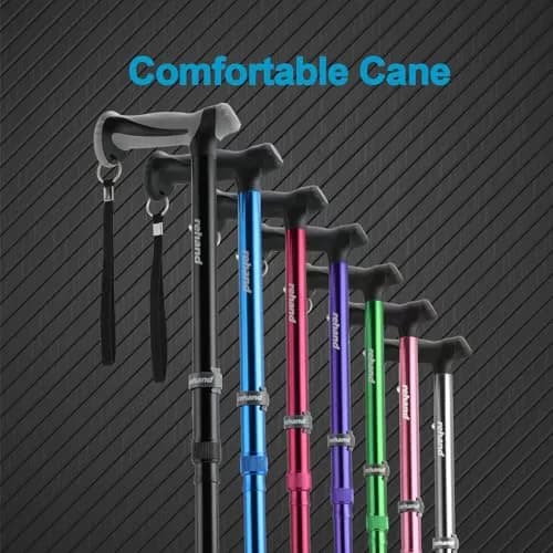 REHAND Foldable & Adjustable Walking Cane with All-Terrain Tip and Travel Bag | 78cm-96cm (2'7"-3'2") thumbnail 8