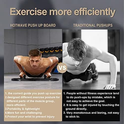 HOTWAVE Push Up Board Foldable 20 in 1 | Portable Calisthenics Stand for Full Body Workout thumbnail 4