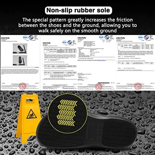 ZEENXIUYA Chef Shoes Men's Slip Resistant Closed Toe Clogs Waterproof Work Shoes 8 | Unisex Kitchen Footwear thumbnail 2