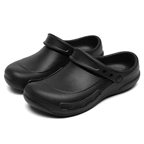 ZEENXIUYA Unisex Chef Shoes Black Size 12 (US Men's Wide) | Slip Resistant Waterproof EVA Clogs thumbnail 1
