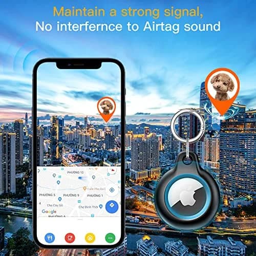 Lanteso Airtag Keychain Holder for Apple AirTag 4 Pack | IPX8 Waterproof, Shockproof, Full Body Protection thumbnail 7