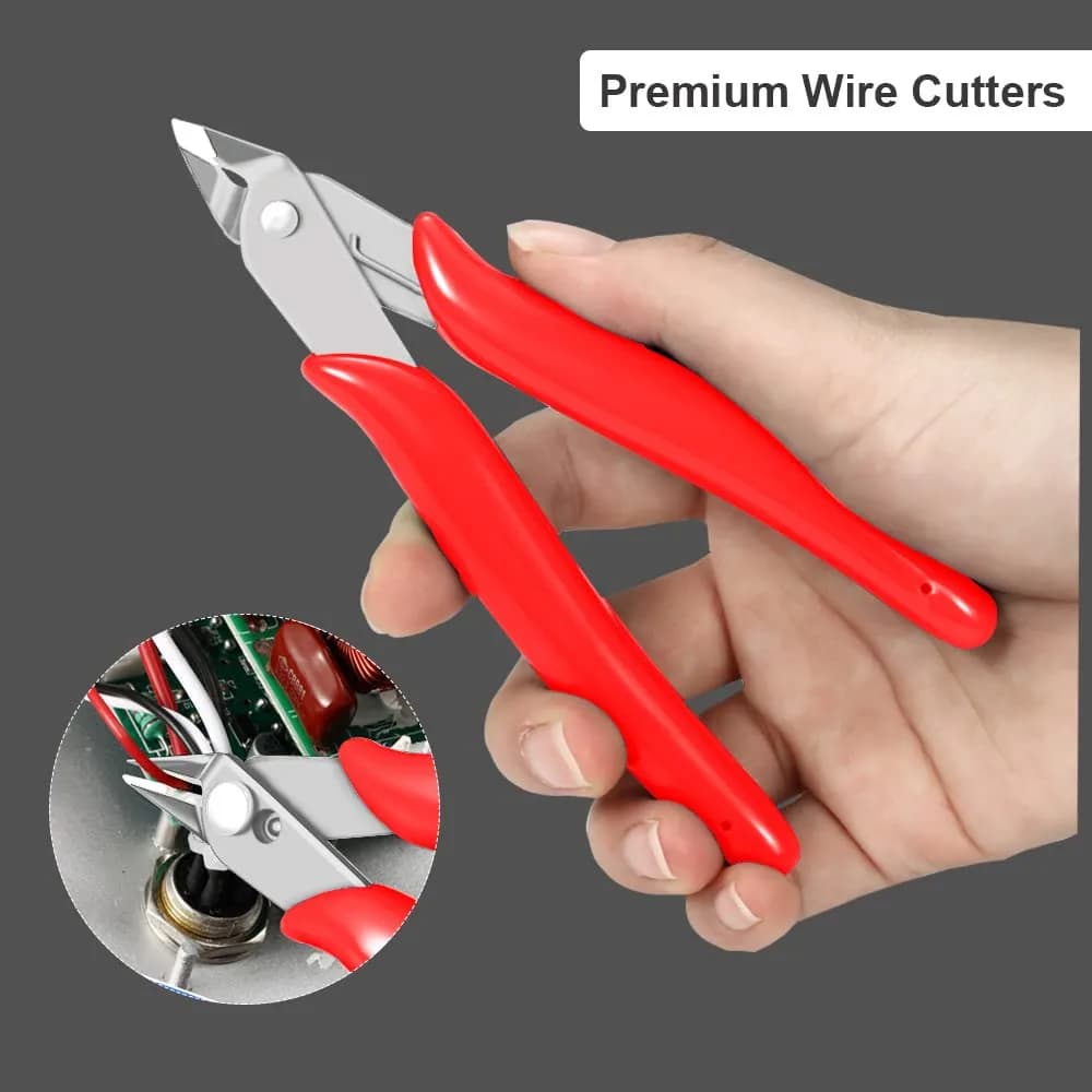 MONVICT 2 Pack Flush Cutters, 5 Inch Wire Cutter | Professional Flush Cut Pliers for Copper & Soft Wire - view 6