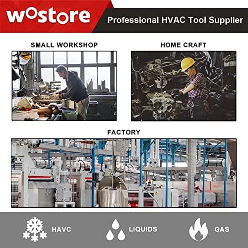 Wostore Eccentric Flaring Kit, 7 Dies 3/16-3/4" 45° Heavy Duty HVAC | Precise Flare Tool for Copper & Steel thumbnail 7