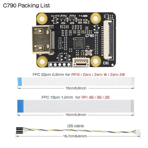 Geekworm C790 CSI-2 Video Capture Module for Raspberry Pi 5/4B/3B+/3B/Zero/W/2W/CM4 | 1080p60 Video & Audio Input thumbnail 6