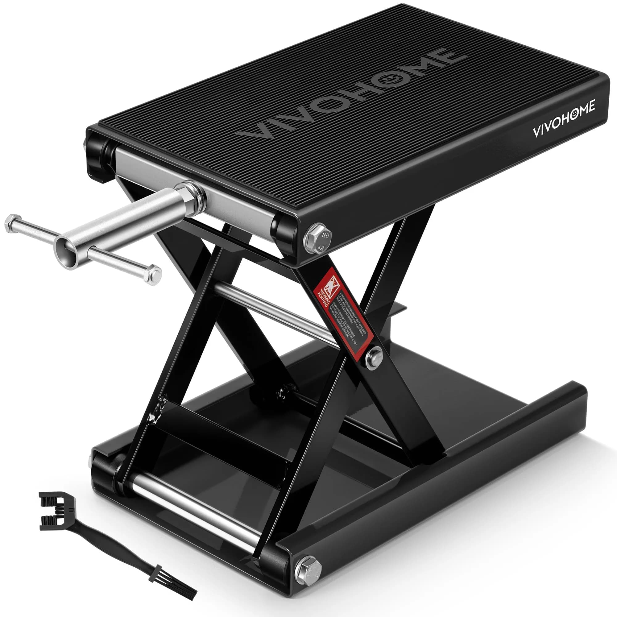 VIVOHOME 1100 LBS Motorcycle Lift Scissor Jack Wide Deck Black | Heavy-Duty Garage Support - main product image