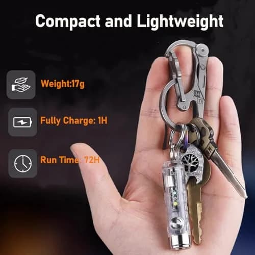 RovyVon Aurora A8 4th Keychain Flashlight 650Lm | Rechargeable EDC Compact Light with Sidelights thumbnail 7