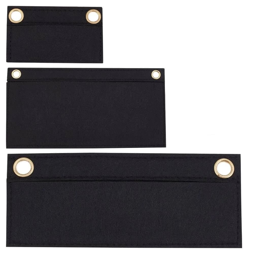 WADORN Felt Purse Organizer Insert 3 Sizes | Convert Wallets to Clutch & Crossbody — Black