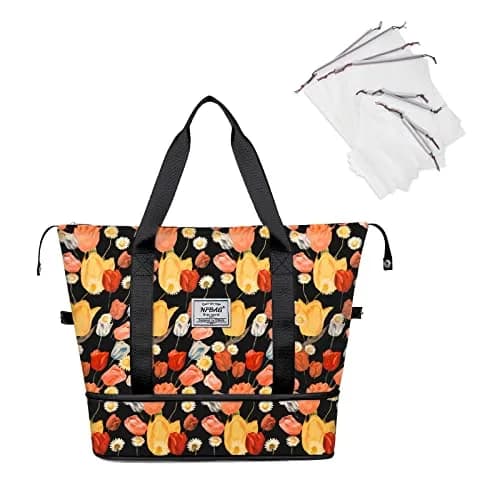 NPBAG Women Travel Duffel Large Expandable Weekender Carry-on Tote Water-Resistant (50L) | Spacious & Durable for Indian Travel thumbnail 1