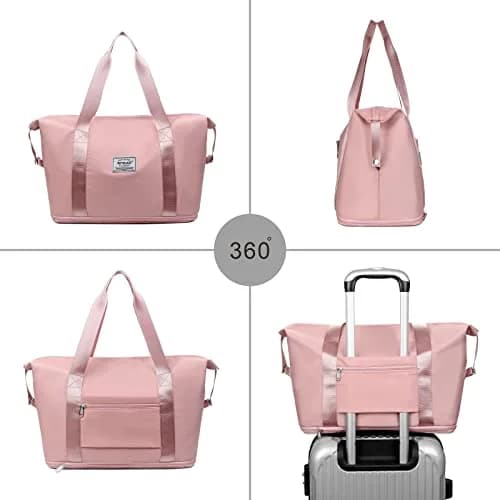 NPBAG Women Travel Duffel Large Expandable Weekender Carry-on Tote Water-Resistant (50L) | Spacious & Durable for Indian Travel thumbnail 4