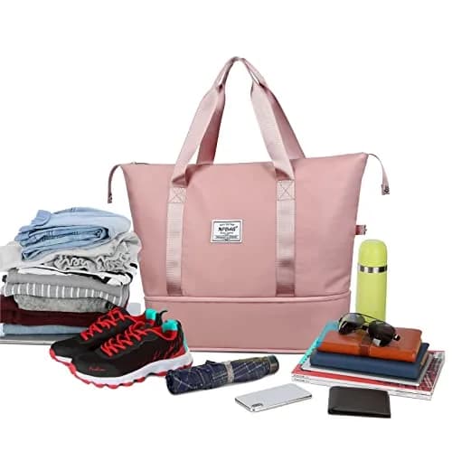 NPBAG Women Travel Duffel Large Expandable Weekender Carry-on Tote Water-Resistant (50L) | Spacious & Durable for Indian Travel thumbnail 3