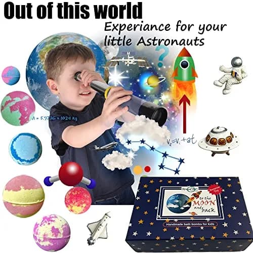 Mineral Me California Galaxy Bath Bombs for Kids 6 Count | Organic Bubble Bath Surprise thumbnail 7