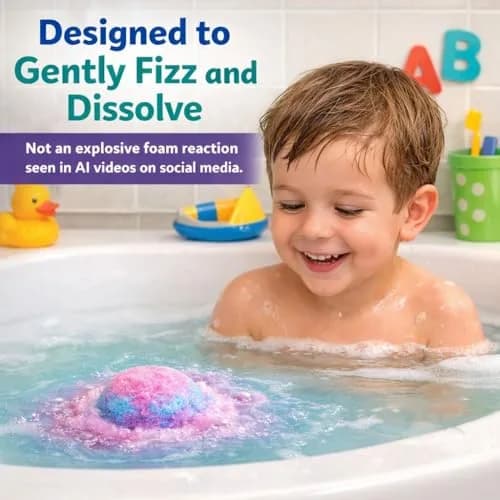 Mineral Me California Galaxy Bath Bombs for Kids 6 Count | Organic Bubble Bath Surprise thumbnail 2