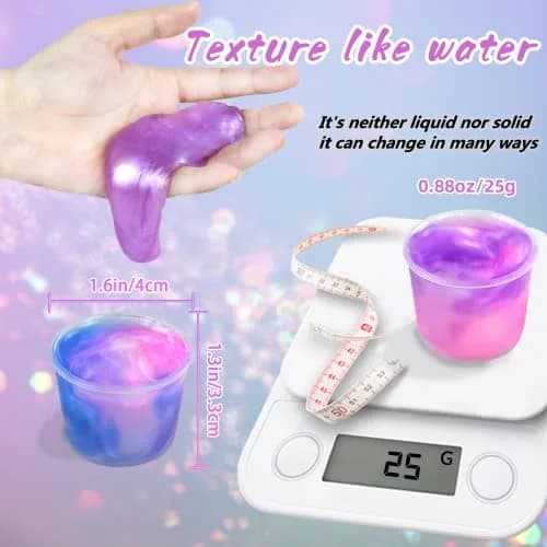 HOOLYUK Unicorn Slime Kit 36 Pack | Non-Sticky & Stretchy Galaxy Slime for Kids thumbnail 2