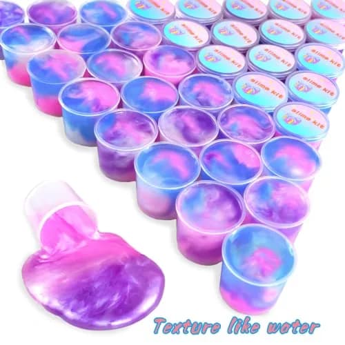 HOOLYUK Unicorn Slime Kit 36 Pack | Non-Sticky & Stretchy Galaxy Slime for Kids thumbnail 3
