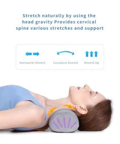 Bespilow Small Neck Roll Pillow for Sleeping | Pain Relief Cervical Memory Foam Support thumbnail 3