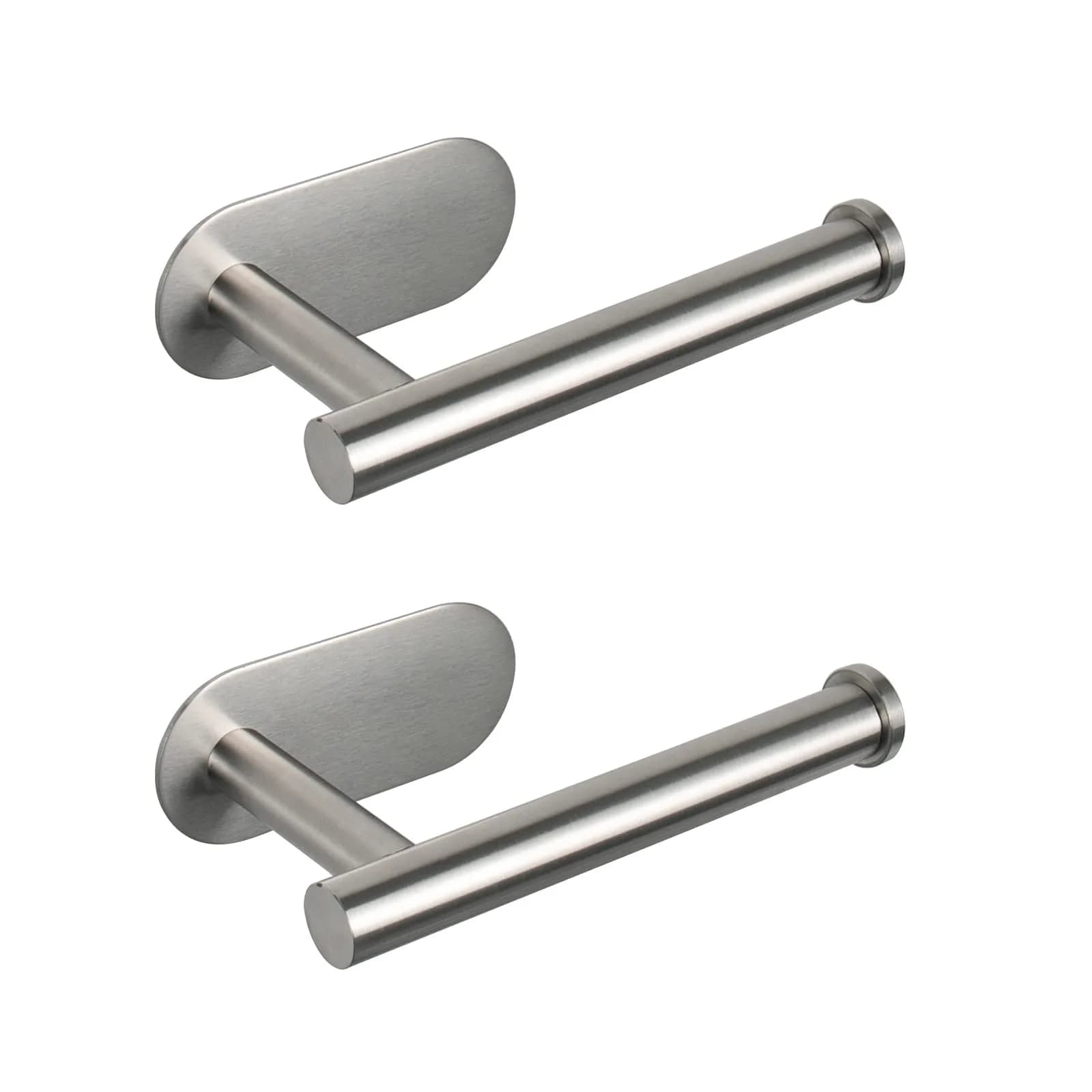 NearMoon Self-Adhesive Toilet Paper Holder 2 Pack | Rustproof SUS304 Stainless Steel, Brushed Nickel