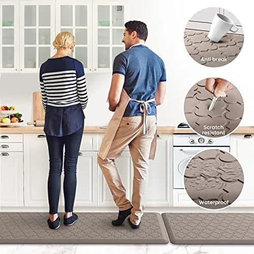 SoftDuo Anti-Fatigue Kitchen Mat Set 43.9cm x 61cm & 43.9cm x 120cm | Cushioned Comfort for Indian Kitchens thumbnail 6