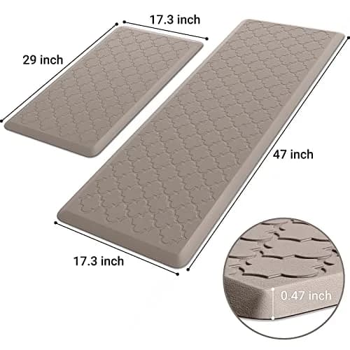 SoftDuo Anti-Fatigue Kitchen Mat Set 43.9cm x 61cm & 43.9cm x 120cm | Cushioned Comfort for Indian Kitchens thumbnail 2