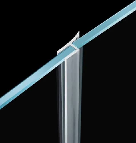 Dalrun Flexible Shower Door Side Seal Strip 100 Inch for 3/8" Frameless Glass | Long-lasting Silicone Seal thumbnail 1